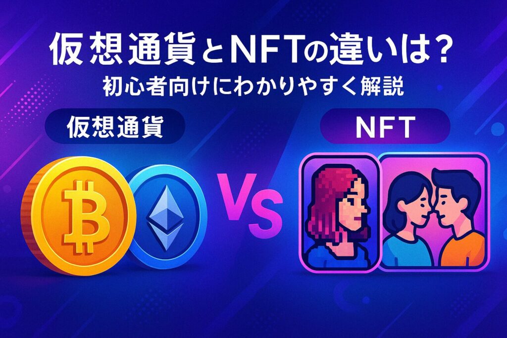 仮想通貨とNFTの違いとは？仕組みと用途を初心者向けに解説
