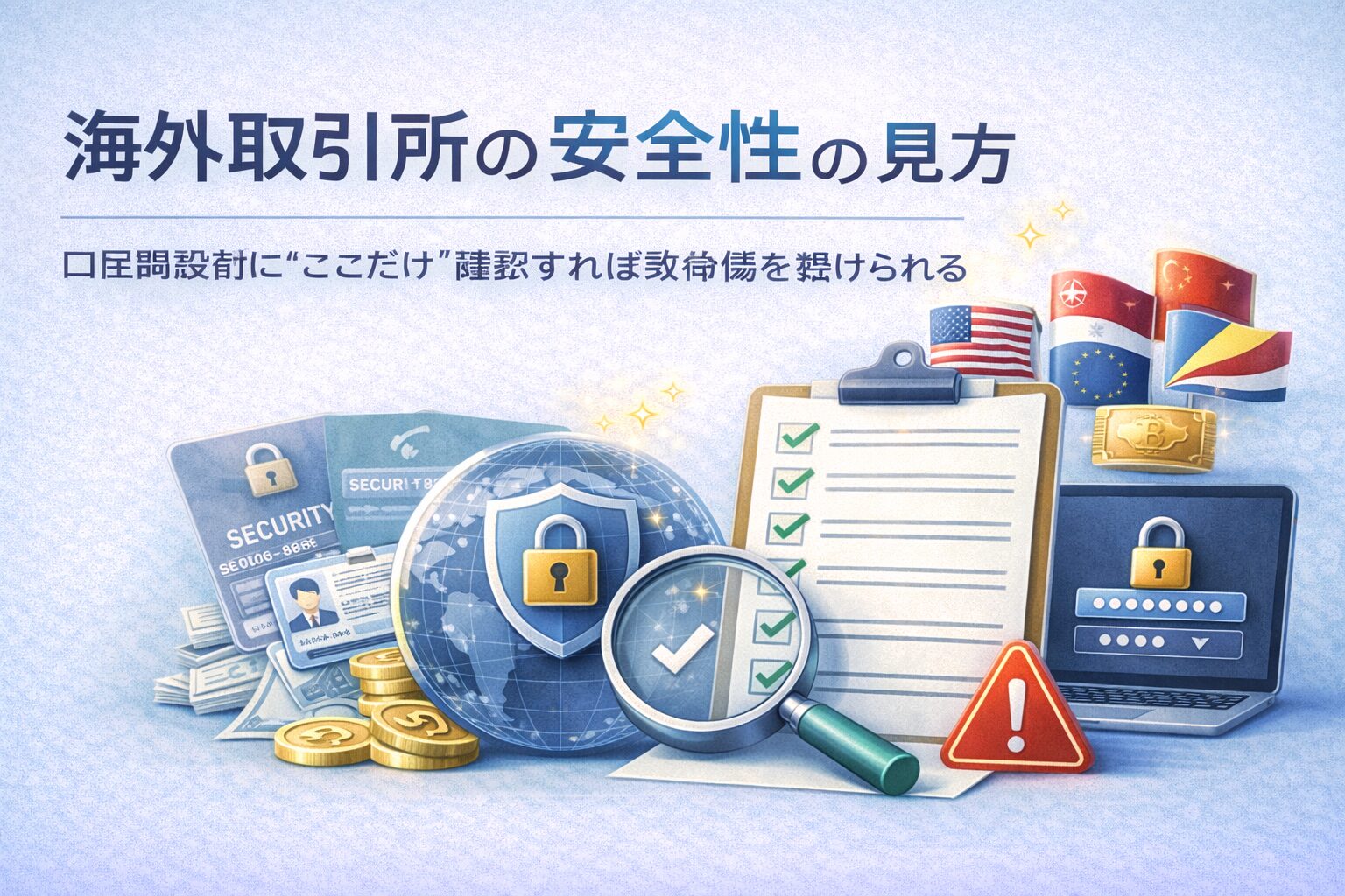 海外取引所の安全性の見方｜口座開設前に“ここだけ”確認すれば致命傷を避けられる | トリッピ